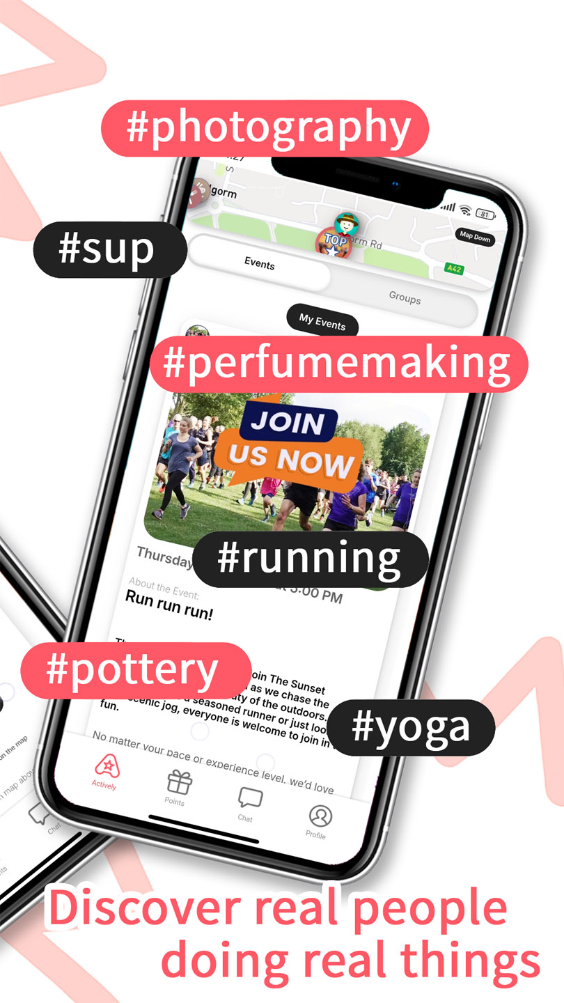 See what's up in the city like never before: People, Groups, Events and more - all live!