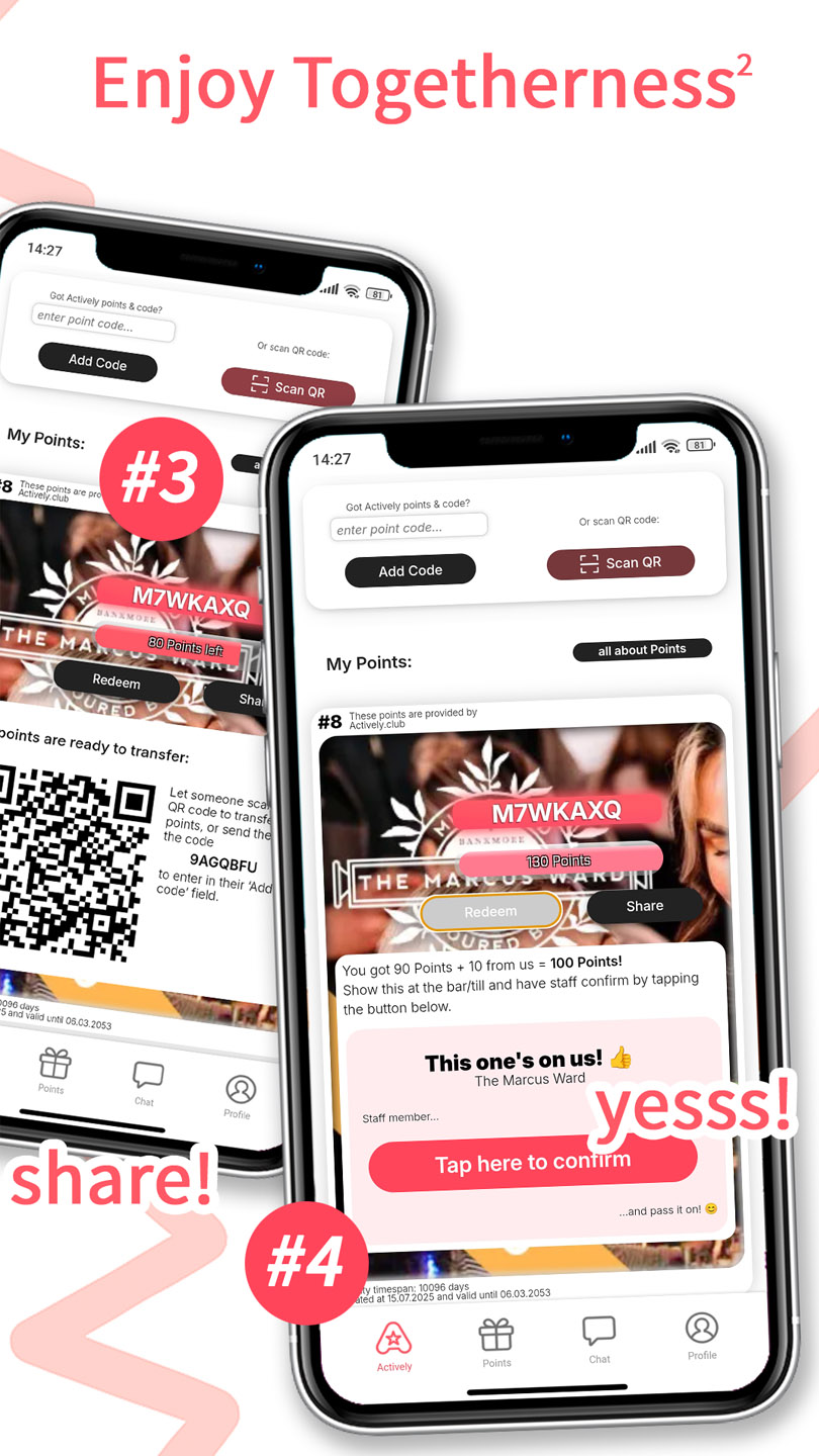 Why not gift Points to your new friends! share 10 points instantly and enjoy twice as much