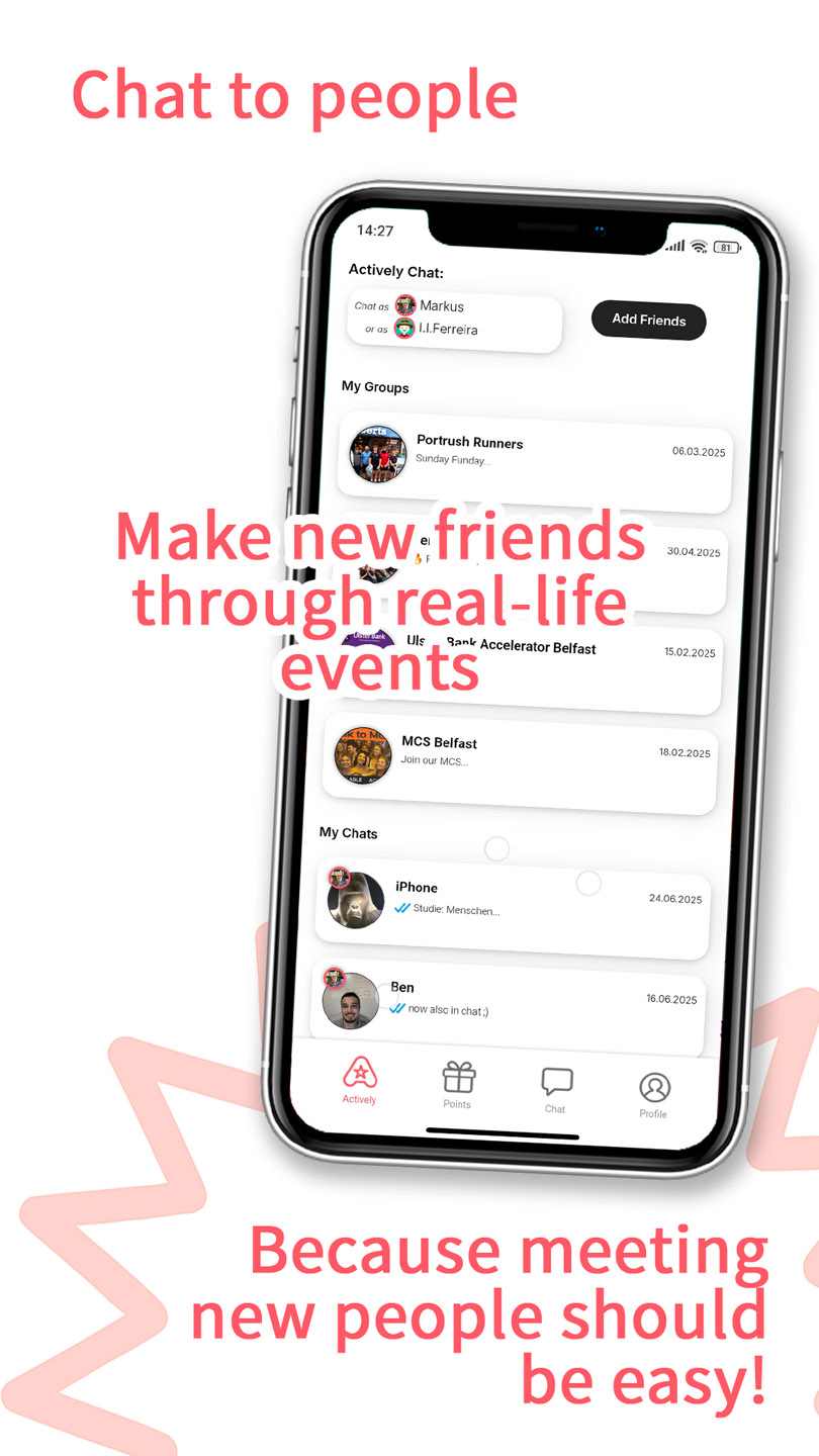 We partnered with local venues to offer exclusive deals to reward you for being active! Join ans stay actively